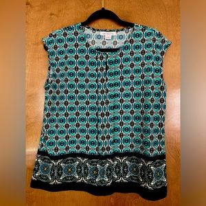 Liz Claiborne Blue Green Blouse M